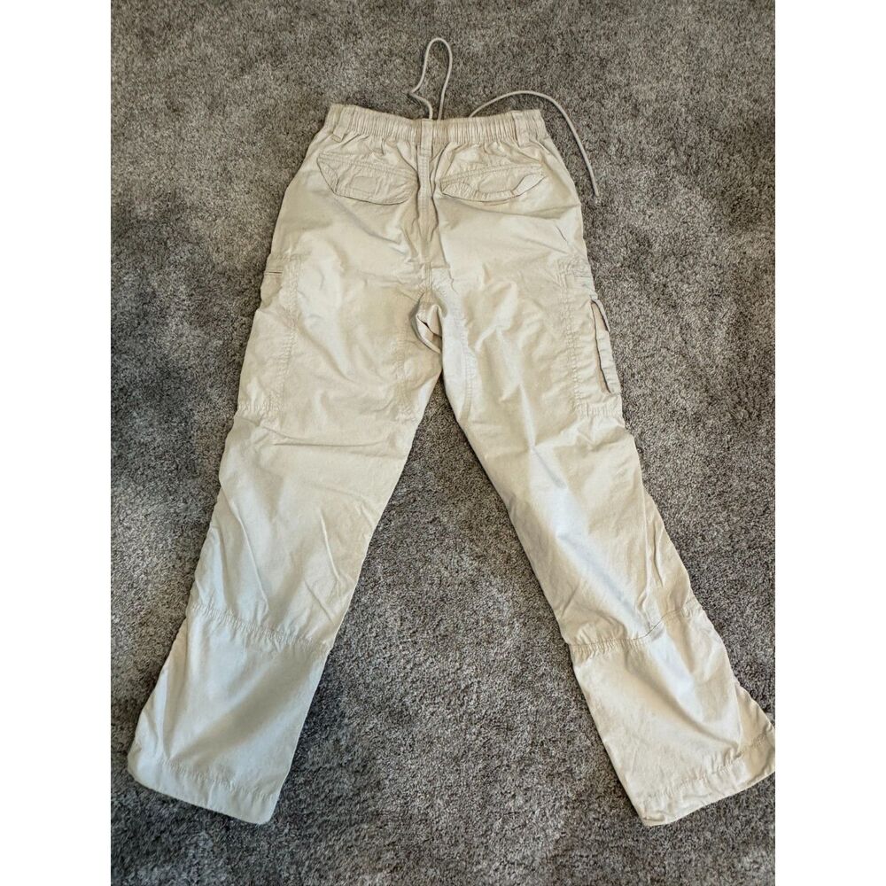 Standard Cloth Cream Cargo Pants Drawstring Utility Parachute Style